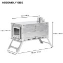 POMOLY Fold X | チタン薪ストーブ| 折りたたみ式テントストーブ | POMOLY