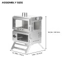 Baker オーブンストーブ | ポータブルテント薪ストーブ |    薪ストーブ