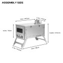 T1 Mini | ソロキャンプ用折りたたみ式チタン薪ストーブ | POMOLY