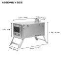 T1 | 折りたたみ式チタン薪ストーブ | POMOLY